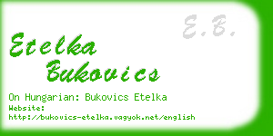 etelka bukovics business card